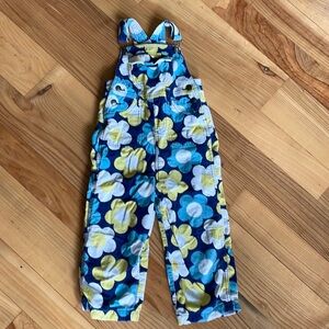 2-3y baby Boden floral cord overalls
